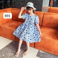 فستان قطني • قبعة • ٣-١٢ سنة