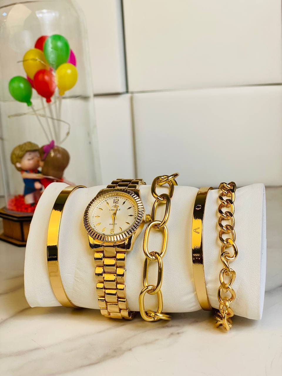 جديدنا مميز💋
♥️سيت اكسسوار♥️

بوكس 🎁 سيت ساعة نسائي
اللون ذهبي يحتوي على. 
ساعة * و سوارات عدد 4  *  طلاء ثابت 💯🔥
بوكس نسائي نازك ♥️
مع علبه خاصه ومميزة

مميزات البكج. 
✅ماكنة ياباني
✅طلاء ثابت
✅ضد الماء
✅ضد الخدش 

سعر البوكس 17 الف 
🚘 يوجد خدمه توصيل لجميع محافظات العراق ٤ الاف 🚘


**إذا كنت صاحب هذا الإعلان وتريد حذفه لأي سبب، رجاءا أرسل رسالة إلى الدعم الفني**