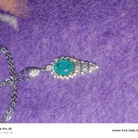 ميدالية فضية نسائية جميلة مرصعة بجوهرة  جيبسون من جناح كيان الفضي 0774...