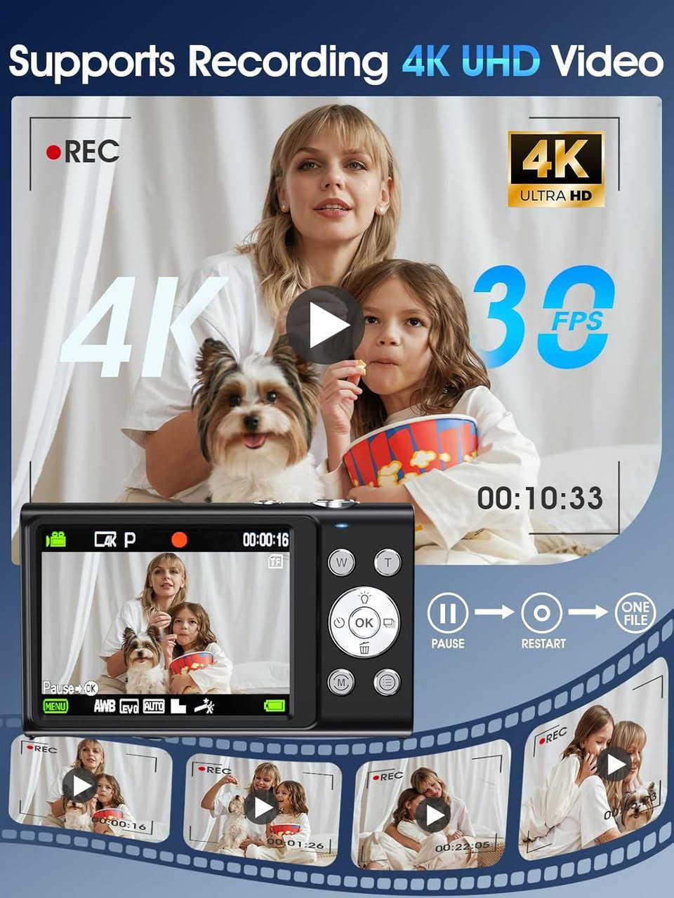 #كاميرا   HICSHON#
✨الدقة: تدعم دقة صور تصل إلى 48 ميجابكسل ودقة فيديو 4K Ultra HD (بمعدل 10 إطارات في الثانية في بعض الموديلات).

✨ تحتوي على تركيز تلقائي (autofocus)، وتكبير رقمي 16x، ووظيفة منع الاهتزاز، وشاشة IPS عالية الدقة مقاس 2.8 بوصة.

✨ تتضمن وضعيات تصوير متنوعة مثل الفاصل الزمني  والمؤقت الذاتي ، وكشف الحركة ، والحركة البطيئة ، ووضع تجميل الوجه .

✨يمكن توصيلها بالكمبيوتر عبر كابل Type-C أو بالتلفزيون عبر كابل HDMI، كما تدعم استخدام بطاقات ذاكرة Micro SD بسعة تصل إلى 256 جيجابايت.

✨ تأتي مع بطاقة ذاكرة 32 جيجابايت وبطاريه قابله لإعادة الشحن وغيرها من الملحقات الأساسية. 

📍العنوان : الناصرية _قضاء الغراف _شارع ال رمضان _قرب مدرسة الفاضلات

 رقم الهاتف واتساب :  ***********📱

خدمة التوصيل داخل الغراف 
ولكافة محافظات عراقنا الحبيب 🚕
