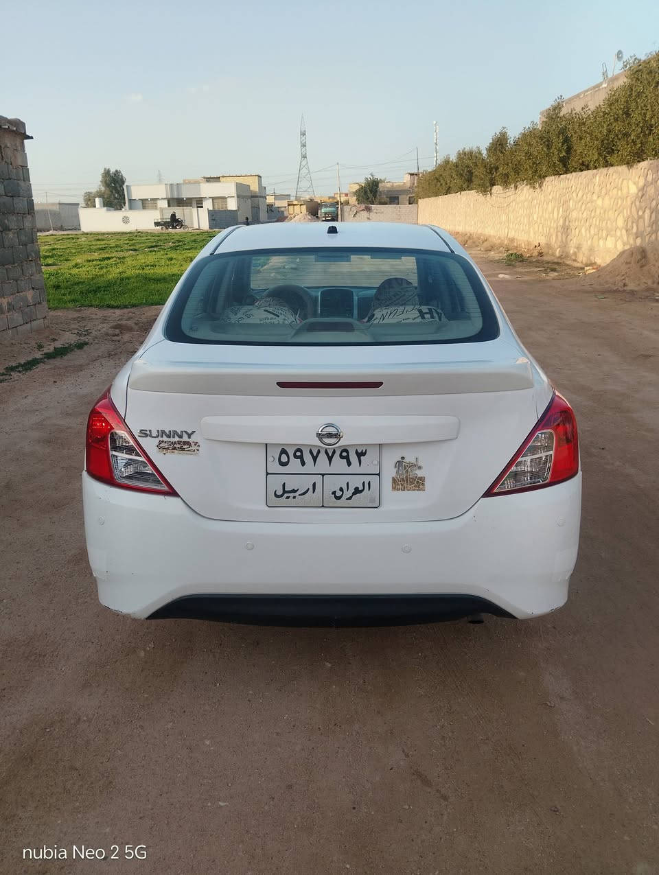 السلام عليكم
للبيع نيسان صني 2020 ام البليته الزرگه 
بنيد صبغ (بدون دواخل) 
ومڪانين بارد زغار
مواصفات نيسان معروفة 
يدات نيڪل 
تحڪم ستيرن 
حساسات 
مكينه كير مكفولات تبريد ثلج 

وكالة مداور مضمونات بسم شركه 

والسعر (99)بيها مجال 

مكان نجف
رقم ***********
