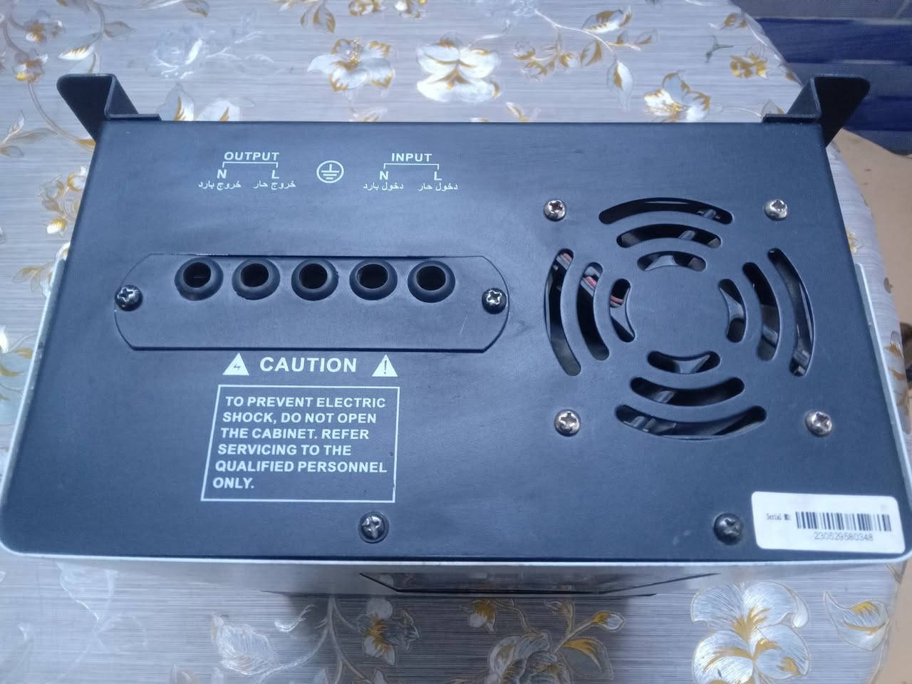 السلام عليكم 
رافع فولتيه ومنظم  وجهاز حمايه  ماركة انفنتي 
 5  كي في للبيع السعر 100 الف


**إذا كنت صاحب هذا الإعلان وتريد حذفه لأي سبب، رجاءا أرسل رسالة إلى الدعم الفني**