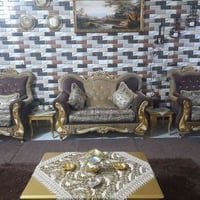 طقم جديد • ٢ قنفه كبيرة • ٤ طبلات ذهبيه