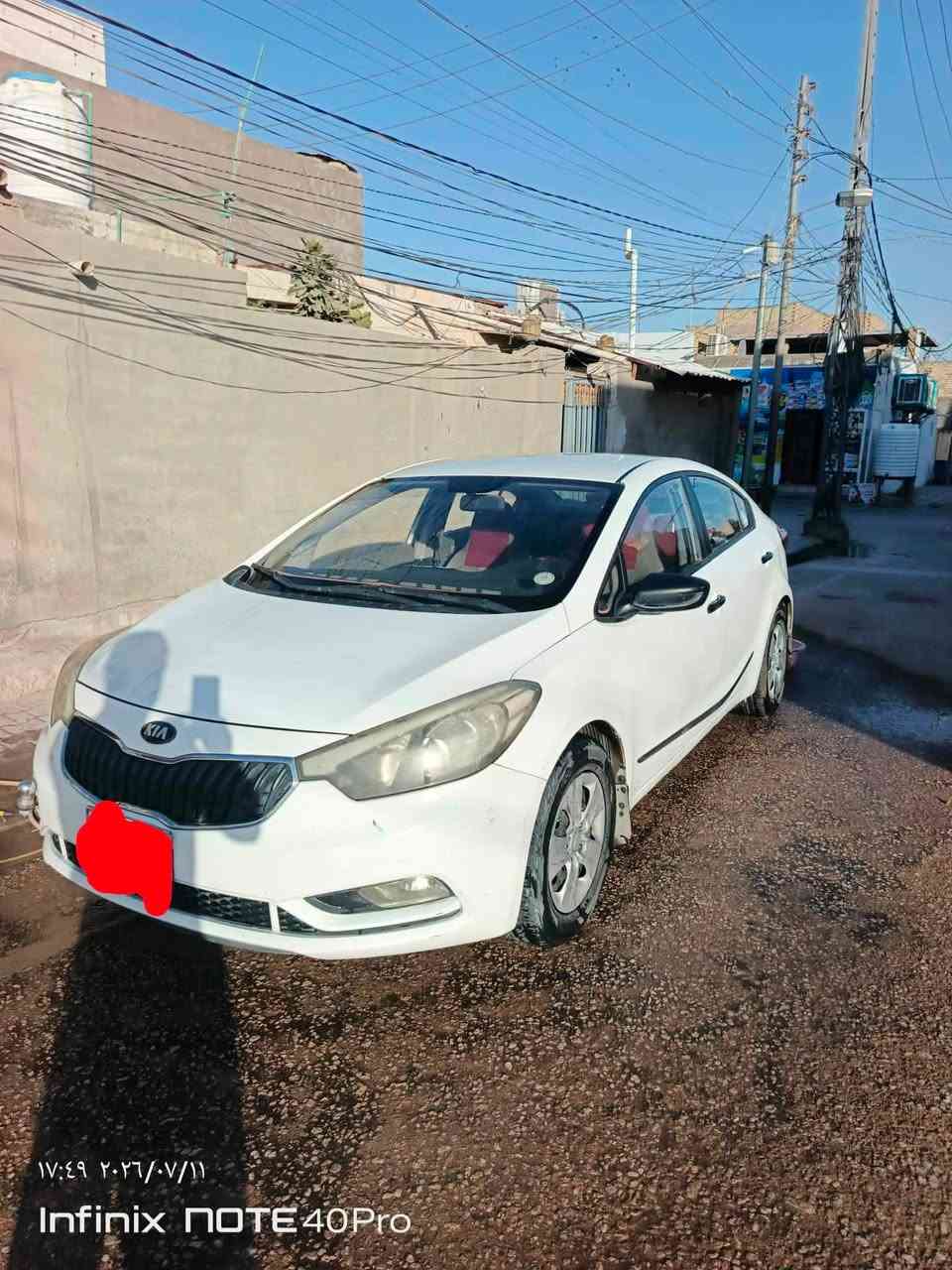 كيا سيراتو، رقم بابل ،موديل 2014،السياره نص فولل
محرك1600
وارد خليج،كير ومحرك مشروطات 
تبريد كمبريسر يرادله تبديل 
بيه ضربه كما موضح بصوره بل احمر 
الاتصال على الرقم ***********
السعر 95قفل
