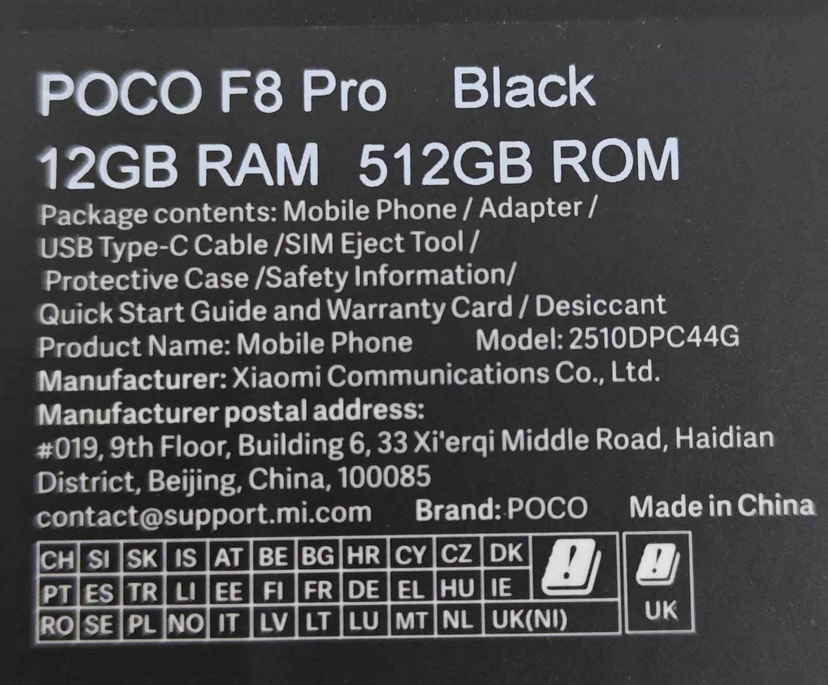 POCO F8 PRO 512 RAM 12 BLACK
السعر 800 وبيه مجال
بوكو اف 8 برو ذاكرة 512 رام 12لون اسود بطارية 99 استخدام بسيط مابيه اي كسر او شخط ملحقاتة كاملة شاحن 100 واط وكيبل وكفر ودنبوس

مكاني بغداد الدورة الزهور الاولى للاستفسار 
*********** واتساب

