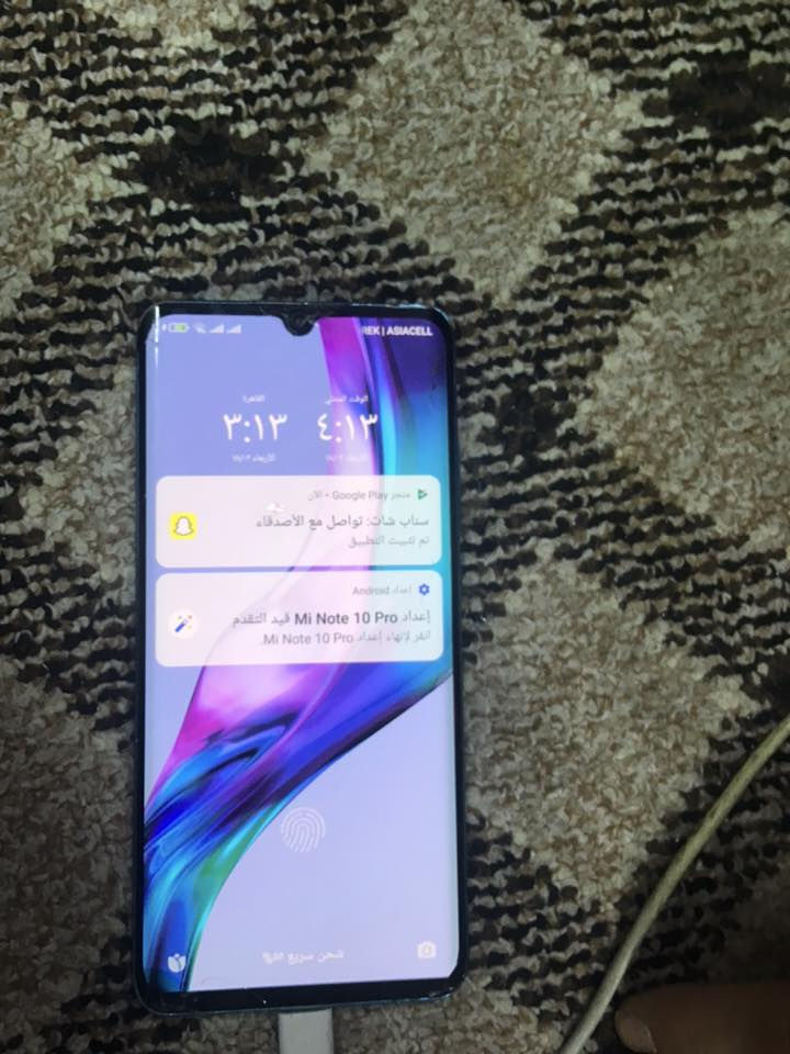 سلام عليكم جهاز شومي نوت 10 برو الذكره 256 رام 8+3 ضهر مفطور شاشه مكان امشار ما يلمس *********** سعر جهاز 80
