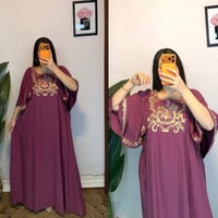 دشداشة نسائي • كشمير ايطالي • مقاسات 2XL-5XL