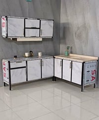 كاونتر أرضي ١٫٥م • سنك ١٫٢م • سنك مرمر صناعي