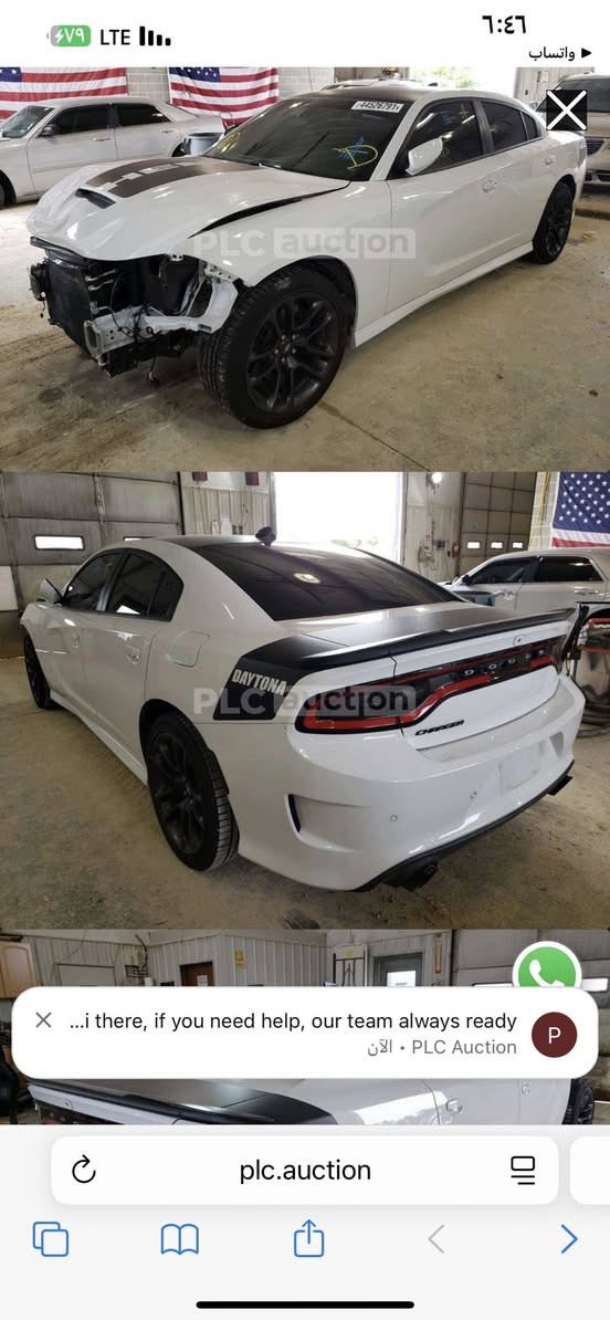 دودج جارجر دايتونا
الموديل :2020

المحرك:  V8 5.7 

الممشى:  40 الف ميل 

الحالة:-كير مكينه صدر جديد بدون اي نقص السيارة

 وارد امريكي حادث  مثل مموضح بلصور  صبغ بنيد فقط 

المواصــفــات الدايتونا معروفه فول 

  

- السعر المطلوب [$242 ] وبيها مجال 

:- سيارة جديده وممتعوبه بانزين فقط محسن + صيانه دوريه استخدام شخصي قليل 

الموقع: [ بغداد ] 📍

للتواصل واتس اب او اتصال : ***********
