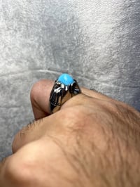 اللهم صل على محمد وآل محمد  خاتم من الفيروز النيشابوري  لبة هرمية لون ...