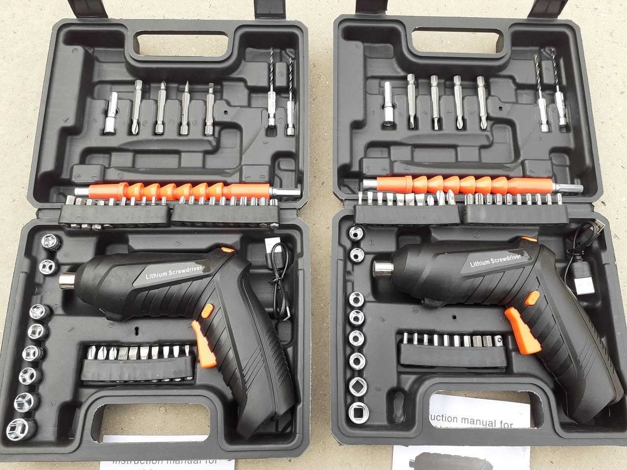 خمستهن   بسعر ٣٠  الف خمسه   اجهزه  جديدات غير مستعملات  صغيرات  الحجم  غير مستعملات  يعملان  على الشحن يمين و يسار   مع أكثر من ٥٠ قطعه لبب و لقم و تطواله للأماكن الضيقه خمستهن    بسعر ٣٠  الف    مكاني بغداد العطيفيه *********** ما عندي توصيل
