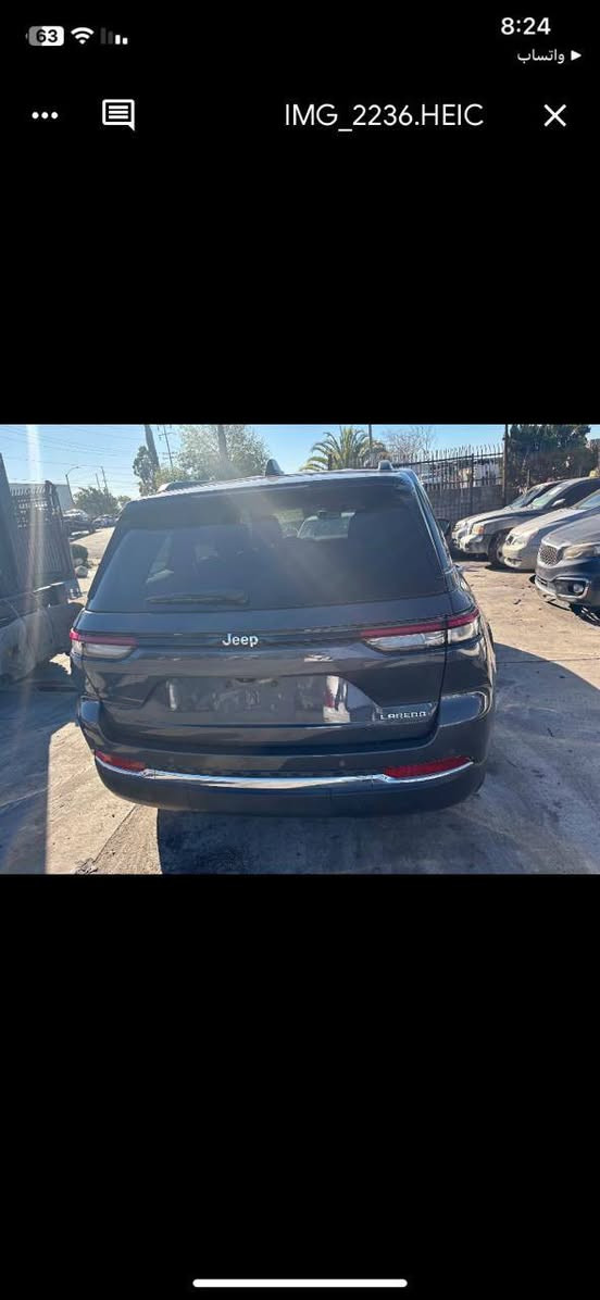 السلام عليكم
جيب لاريدو 2024 
5 راكب 
كلين تايتل بدون اي ضرر
مدة الوصول الئ ام قصر 2/15 
للاستفسار الاتصال ***********
