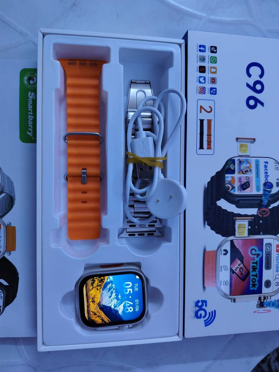 الساعة الموبيل الأصلية
C96 ⌚

🎮 بأحدث معالج من Smartbarry علشان تشغّل كل الألعاب والتطبيقات الجديدة بسلاسة خرافية

✨ المواصفات اللي هتبهرك:

✅ 64 جيجا مساحة تخزين + 6 جيجا رام لأداء سريع ومبهر

✅ كاميرا 360 درجة بدوران كامل

✅ أحدث سوفت وير من Smartbarry

✅ تاتش سريع جداً واستجابة فورية

✅ تدعم شريحة 5G+

✅ ترجمة الصور والبحث الصوتي ومساعد جوجل

✅ قياس ضغط الدم وضربات القلب + تمارين رياضية دقيقة

✅ تشغيل تطبيقات زي فيسبوك وواتساب بأحدث إصدار

✅ طبقة حماية ضد الكسر والخدوش

✅ ذكاء صناعي متطور 

✅ سينسور فتح الكاميرا تلقائي

✅ بلوتوث 5.1 وشحن مغناطيسي سريع

✅ بطارية قوية جداً تدوم معاك طول اليوم

✅ 2 استراب أنيق (معدن فاخر + رابر جلد)

✅ تشغل الألعاب بدقة عالية جداً مع خاصية Zoom Screen

✅ مايك قوي وواضح جداً للمكالمات
للتواصل واتس اب 
***********
