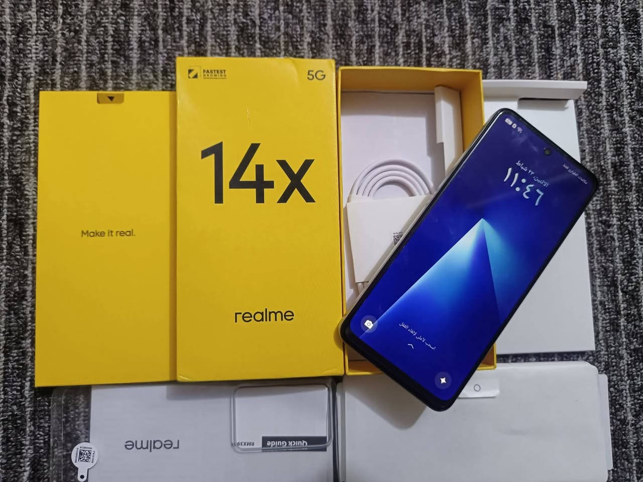 ريلمي 14X 5G
جهاز جديد لوك فقط معرب ما مستخدمة

شاشة بحجم 6.7 بتردد 120 هيرتز

ذاكرة 256 كيكا

عشوائية 8+10 =18 كيكا

المعالج  Mediatek Dimensity 6300 5G

بطارية 5000 الاف

ملحقات كفر وكيبل شحن فقط ما مستخدمات جدد

السعر 200 الف وموجود توصيل


**إذا كنت صاحب هذا الإعلان وتريد حذفه لأي سبب، رجاءا أرسل رسالة إلى الدعم الفني**