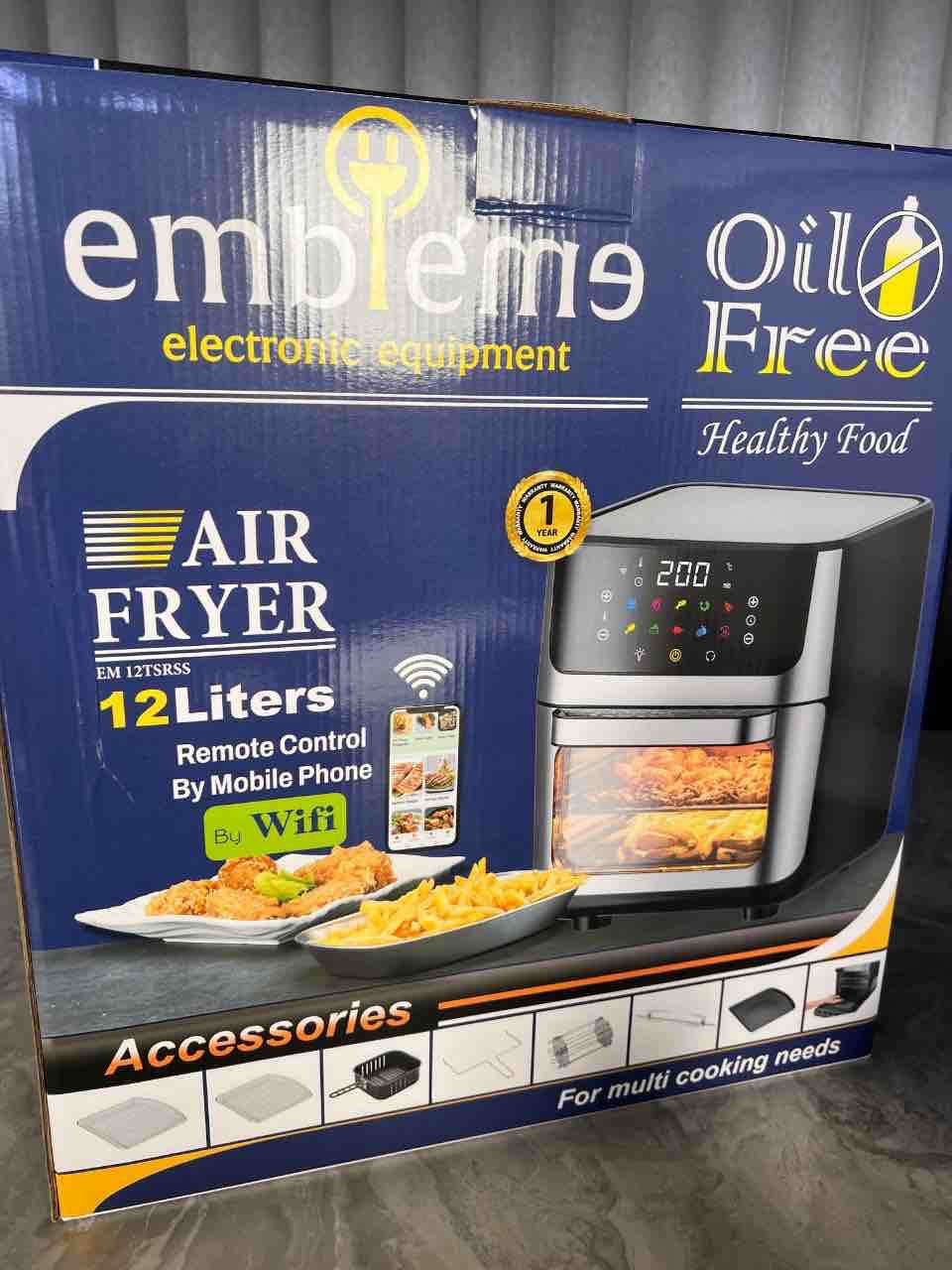 🍟🔥 قلاية هوائية امبليوم واي فاي Embleme – سعة 12 لتر 🔥🍗
اطبخ أكل صحي بدون زيت وبطعم مقرمش ولذيذ 😍
⚡ المواصفات:
🔹 السعة الكبيرة: 12 لتر (تكفي دجاجة كاملة)
🔹 القدرة: تصل إلى 2800 واط
🔹 نظام تسخين دبل (علوي + سفلي) لطهي متساوي
🔹 دوران هواء 360° لتوزيع حرارة مثالي
🔹 تحكم عبر Wi-Fi من خلال تطبيق الهاتف 📱
🛠 المميزات:
✔ هيكل داخلي من الفولاذ المقاوم للصدأ
✔ شاشة عرض رقمية أنيقة
✔ تحكم بدرجة الحرارة من 80 إلى 200 درجة مئوية
✔ مؤقت قابل للضبط
✔ برامج طهي متعددة جاهزة
✔ تعمل بدون زيت أو بكمية قليلة جداً
🎁 الملحقات:
🔸 قالب كيك
🔸 رفوف متعددة
🔸 شياش تكه
🔸 ملحقات متنوعة تناسب جميع احتياجات الطهي
مثالية للقلي، الشوي، الخَبز، التحميص وحتى التجفيف 🍕🍗🍰
جهاز واحد يغنيك عن عدة أجهزة في المطبخ ✨
ضمان سنة 
سنتر شي كلشي


**إذا كنت صاحب هذا الإعلان وتريد حذفه لأي سبب، رجاءا أرسل رسالة إلى الدعم الفني**