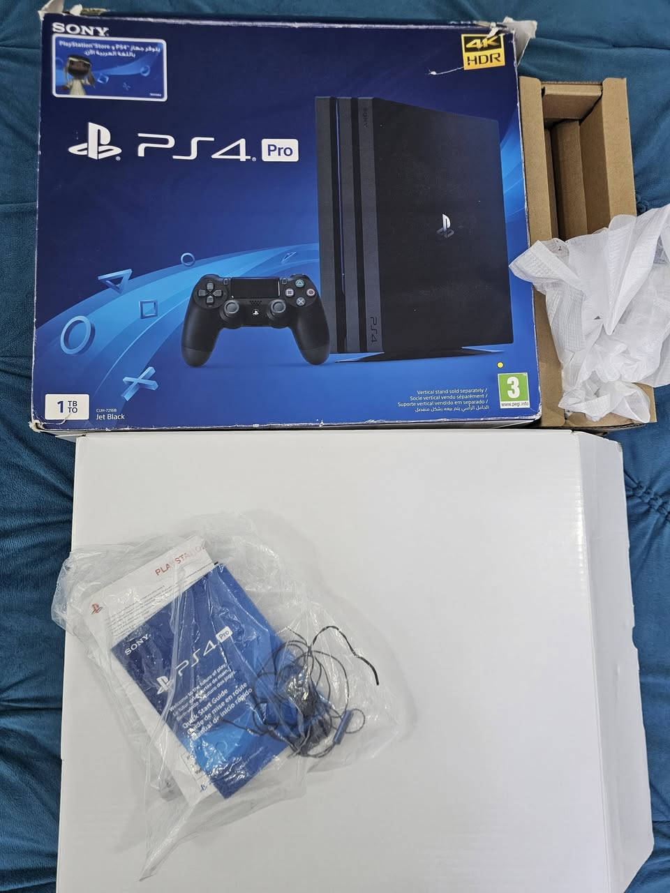 بلي 4 (  pro )
الذاكرة 1T (1000GB)
نظام 11 مهكر كامل 
مع UPS شركة فاربر حجمه (1500) 9/24 اعلى شي 
جوستكات 2 وحده اصليه والثانيه دونكل 
سماعة البلي الاصليه وكارتونه وكامل محلقاته حته التغليف مالته موجود  بدلتله معجون حراري ونضفته قبل سبوع جاهز من كلشي 
العاب 15 لعبه (تقريبا اغلب الالعاب الثقيله)
السعر ٤٥٠ بي مجال قليل 
تواصل على ماسنجر 
او على الرقم ***********
