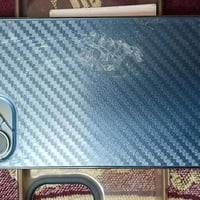 12 برو ماكس اللون نيلي  ذاكرة 256 بطارية 81 ضهر مفطور مبدل فقط سماعة ر...