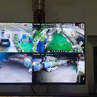 ✅ تم تنصيب موقع جديد من مكتب العين 📷 ٤ كاميرات مراقبة 5MP كلر فيو (Col...