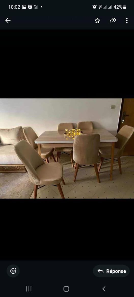 *جودة كتشهد عليها الزبائن قبل الكلام*  
طابلة 4 كراسي و طابلة 6 كراسي  
خشب متين يتحمل سنين + كراسي قطيفة مريحة ومحاكة متقونة  
تصوير حقي للموديل، بلا فلاتر وبلا وعود زايدة  
شوف بعينيك قبل ما تقر - التفاصيل والضمان فالخاص متوفرة في الالوان طنجة, طنجة أصيلة


**إذا كنت صاحب هذا الإعلان وتريد حذفه لأي سبب، رجاءا أرسل رسالة إلى الدعم الفني**