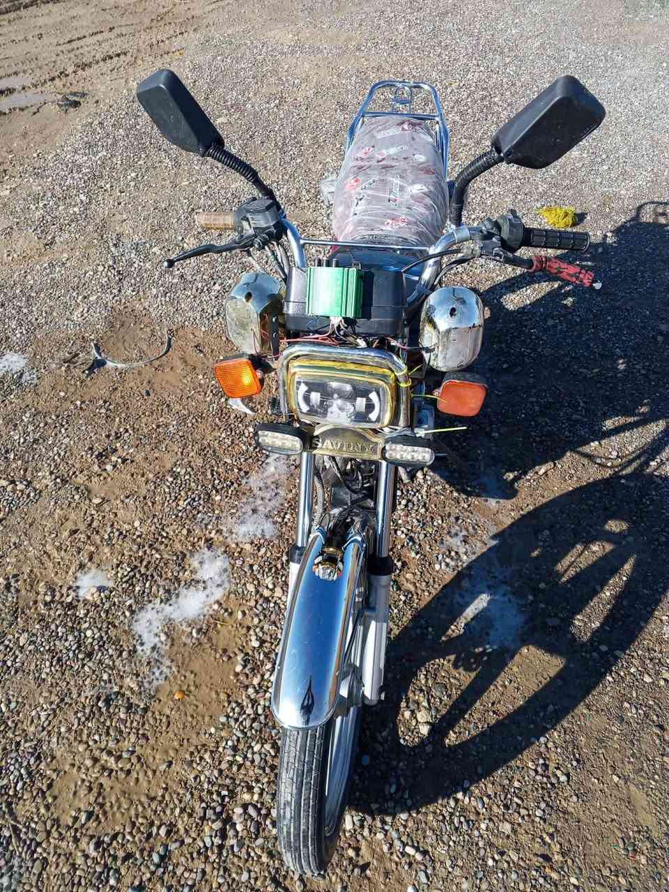 ماطور للبيع موديل 19 محدث 23 نشاط خير من الله اصبح نكره سلف كهربائيات كلها شغاله تايرات جدد نظافه فووول الماطور انظف من اصور السعر 450 وبي مجال شي بسيط شراي خابر ***********
