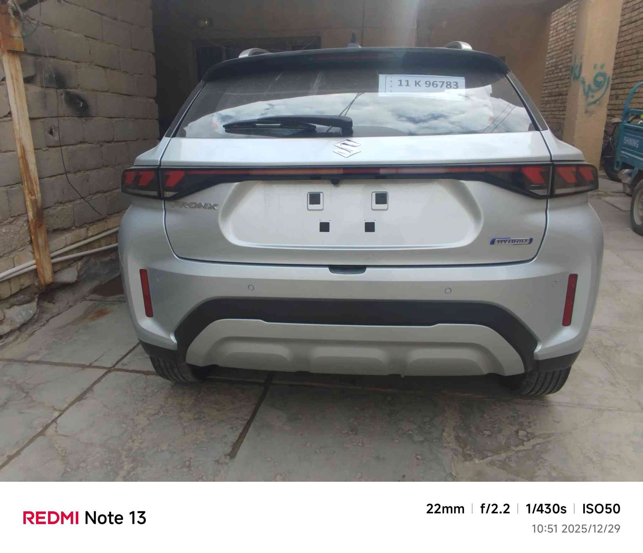 بسم الله الرحمن الرحيم
سيارة سازوكي فرونكس ياباني 2025 

سياره زيرو رقم بغداد 

اللون سيلفر قمارة سودة 

للتواصل ***********
