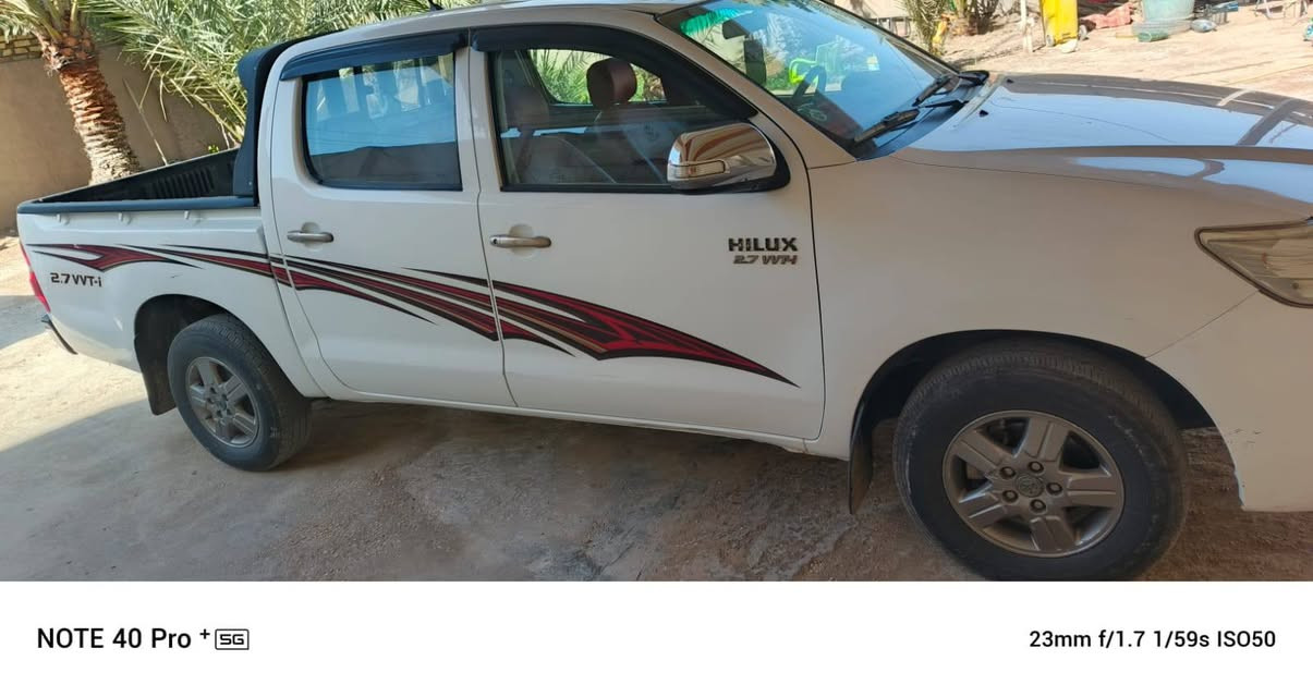 سلام عليكم ورحمة الله وبركاته
بيك اب للبيع 

تويوتا هايلكس 

موديل 2012

رقم بغداد انكليزي 

اوتوماتيك كويتي 

خطة 14

سياره جاهزه ونظيفه

بيها ملاحظات موظحات بل السونار بصيطه

السعر 180بيها مجال للشراي 

***********
