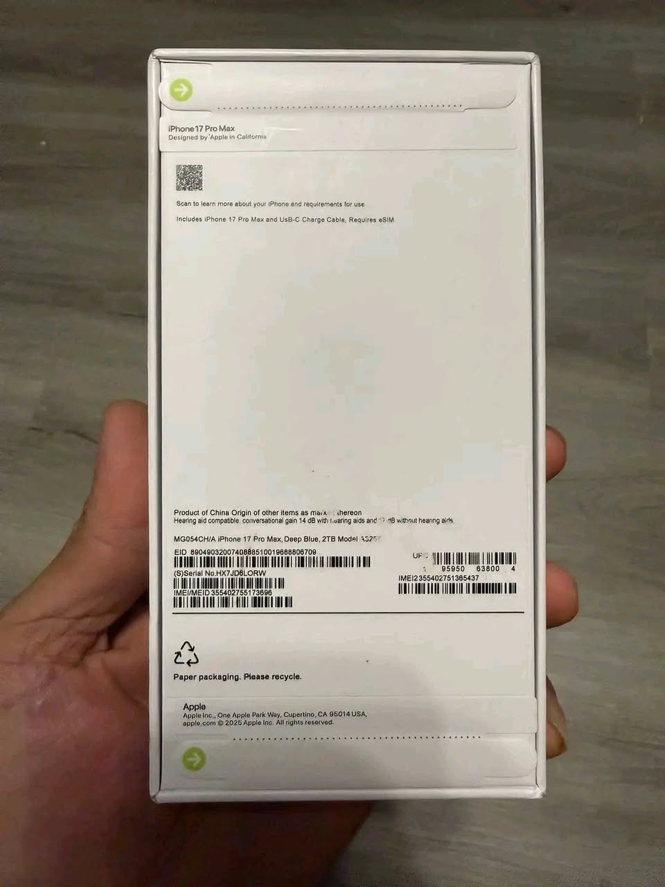 17 Pro Max
2 تيرا
اورجينال
صفر ضريبه 
مفكش مسمار
متاح التقسيط للتواصل ابعتلي خااص


**إذا كنت صاحب هذا الإعلان وتريد حذفه لأي سبب، رجاءا أرسل رسالة إلى الدعم الفني**