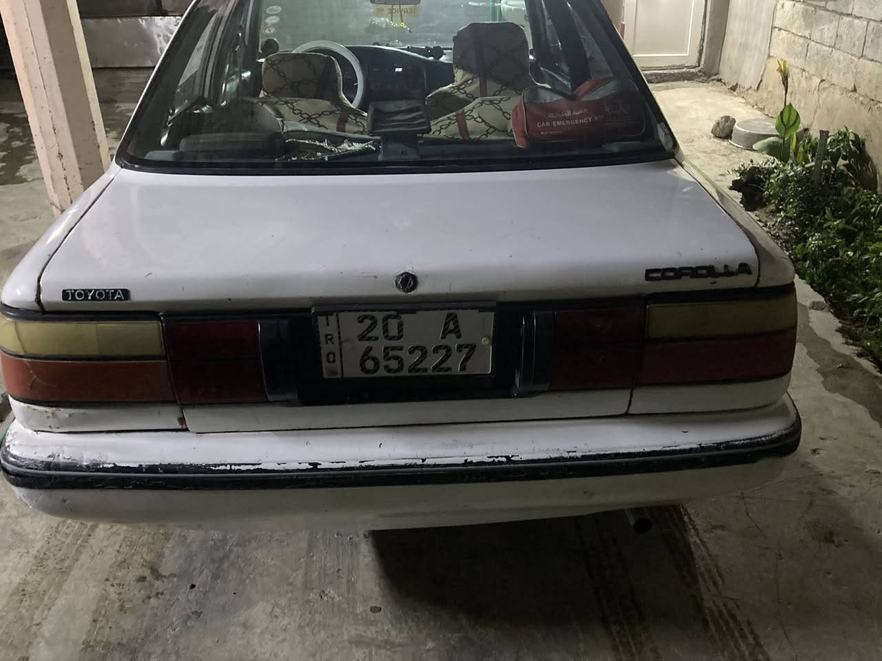 سلام عليكم كورلا شطح للبيع موديل 1991
مكينه 1600 مكينه بيهه خيط تبخير كير بشرط 
السياره كامله كهربائيات كامله تخم تاير صدر أمامي وخلفي كامل باتري جديد سنويه لل 2030 رقم انكليزي ديالى عنوان ديالى حمرين رقم تلفون ***********

