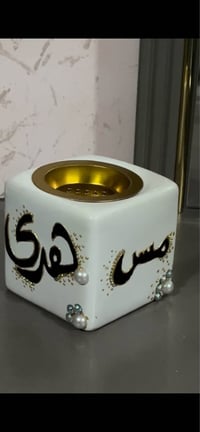 مبخرة • رسم على الزجاج • الرمادي