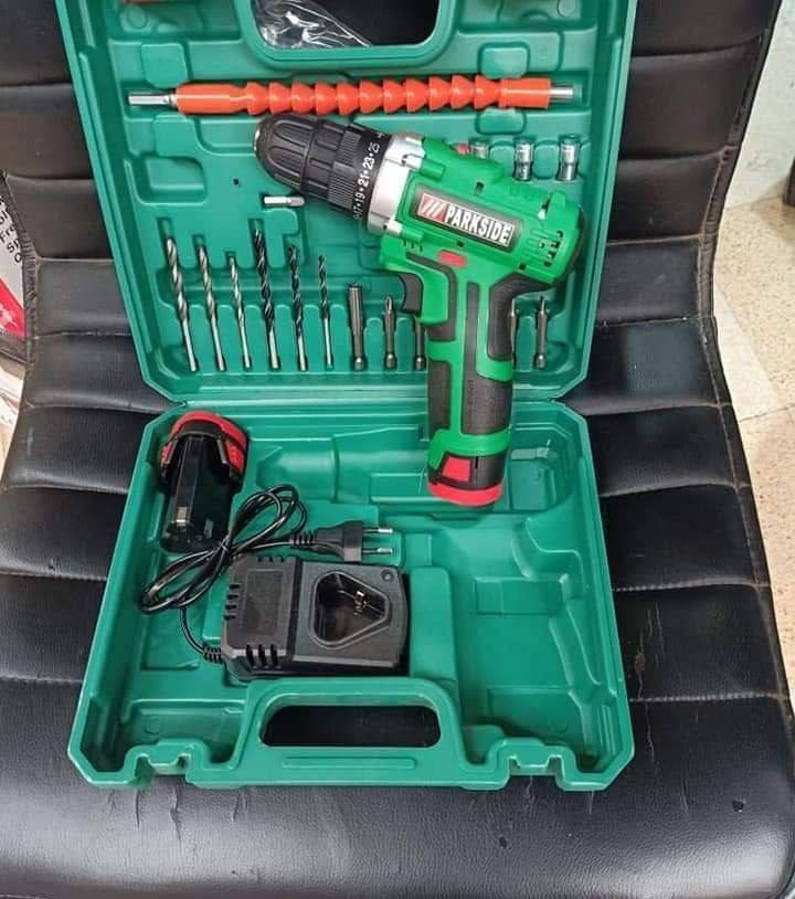 رجع اتوفررررر من جديد 
افضل دريل بمواصفات عالمية شحن من باك سايد الالماني🇩🇪🇩🇪 
❗❗❗PAKSIIDE✔️
✅دريل شحن🔌 بارك سايد 21 فولت يعمل فتح وشد البراغي وتثقيب الحديد والخشب والجدران

مواصفات الدريل:-
ملف نحاس💯
شفت حلزوني 
سيت لقم مختلف الاحجام📌
سيت برايم خشب🪃
سيت برايم حديد🔩
سيت درنفيس عدل ومربع🪛
توصاله للاماكن الصعبه🔗
🔋🪫دبل بطاريه21V
شاحنه قاعدة🖲️
حركة الدريل بالاتجاهين فتح وشد البراغي↔️
يعمل ع التثقيب بكل سهولة🕳️
0-350/0-1300 دورة/ في الدقيقة
#الاصلي المنشأ ألمانية 🇩🇪💯

🚘 يوجد خدمة توصيل لجميع محافظات العراق ٤ الاف 🚘


**إذا كنت صاحب هذا الإعلان وتريد حذفه لأي سبب، رجاءا أرسل رسالة إلى الدعم الفني**