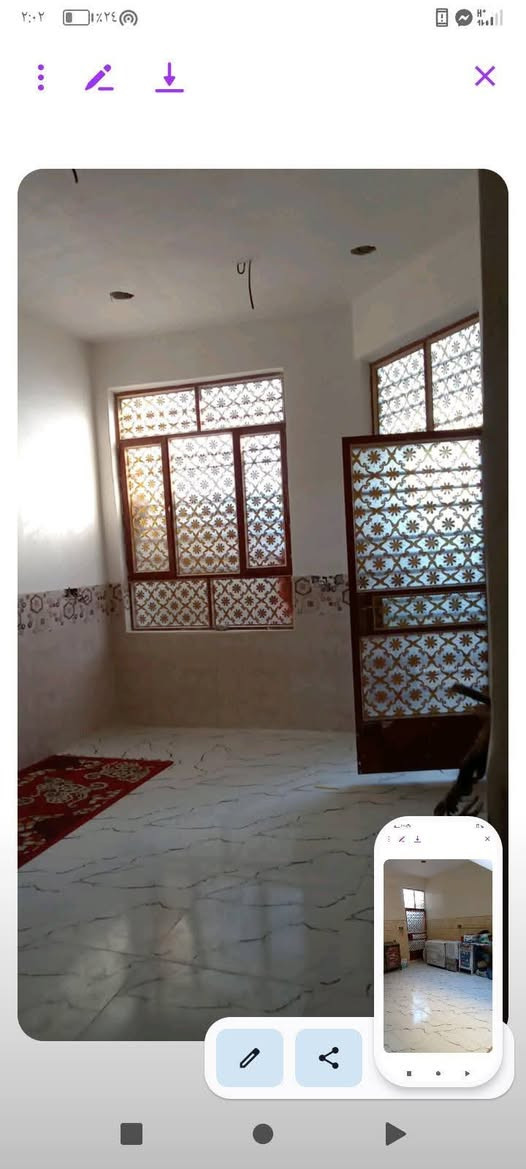 الدار للبيع في منطقة 3/10بصف التراث البياع المساحه ١٠٠متر الواجهه 5ونزال20 بناء ٢٠٢٣ طابقين طابق الأول كامل غرفة واستقبال وصاله كبيره ومطبخ وصحيات ومنور وطرمه وطابق الثاني غرفتين وصاله وصحيات بس مامسقف  مربع الثمنتلالف قريب على شارع ١٥ مخدومه مي ومجاري وكهرباء بس تبليط بعدا ***********
