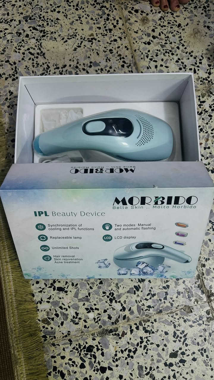 جهاز ليزر لإزالة الشعر – ماربيدو (MARPEDO)
الحالة: اسعمال مرتين امانه الله 
النوع: أصلي 100%
الدقات: غير منتهية (Unlimited Flashes)
العدسات: 3 عدسات للوجه وللتصبغات وللتبيض
المواصفات:
 • تقنية IPL فعّالة لتقليل نمو الشعر بشكل دائم
 • مستويات طاقة متعددة تناسب كل أنواع البشرة
 • شاشة عرض رقمية توضح عدد الومضات والمستوى
 • تشغيل سهل وسريع مع نتائج ملحوظة بعد عدة جلسات
 • مناسب للاستخدام المنزلي بأمان عالي
محتويات العلبة:
 • الجهاز
 • 3 عدسات
 • الشاحن الأصلي
 • الدليل
سبب البيع: عدم الحاجة له
السعر الجديد :مليون وربع مع الشحن
البيع 900 الف دينار عراقي مع التوصيل
بي مجال بسيط 
***********
