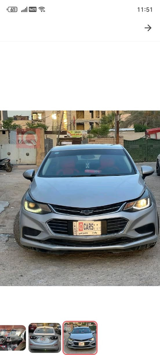 سلام عليكم شوفرليت كروز 2018 سياره ما ناقصه اي شي بيع مستعجل ***********
