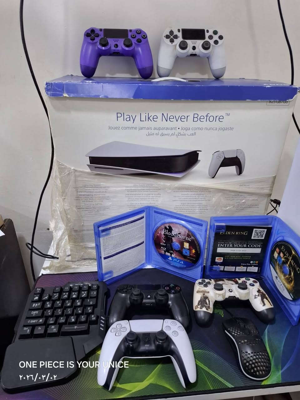 بلي فايف للبيع بسعر 725 ألف
البلي استخدام قليل ما داخل تصليح أبداً نظافة 100%
النظام اخر تحديث على ما اعتقد جان 12.60

يده فايف وحده و اربع يدات فور اثنين اصلي و اثنين تجاري
مع ماوس و كيبورد و ماوس باد و سماعة و يو بي اس بطاريته شويه تعبانه شويه 

أقراص أيلدن رينج عربي و بلود بورن نسخة السنة و فيفا 22
معو حساب ايلدن رينج و روكت ليك اذا تبيعه سعره مو اقل من 30 ألف بس احسبه هدية 

اذا تريد تشتري كلشي جديد يطلع عليك اكثر من 900 ألف!!


**إذا كنت صاحب هذا الإعلان وتريد حذفه لأي سبب، رجاءا أرسل رسالة إلى الدعم الفني**