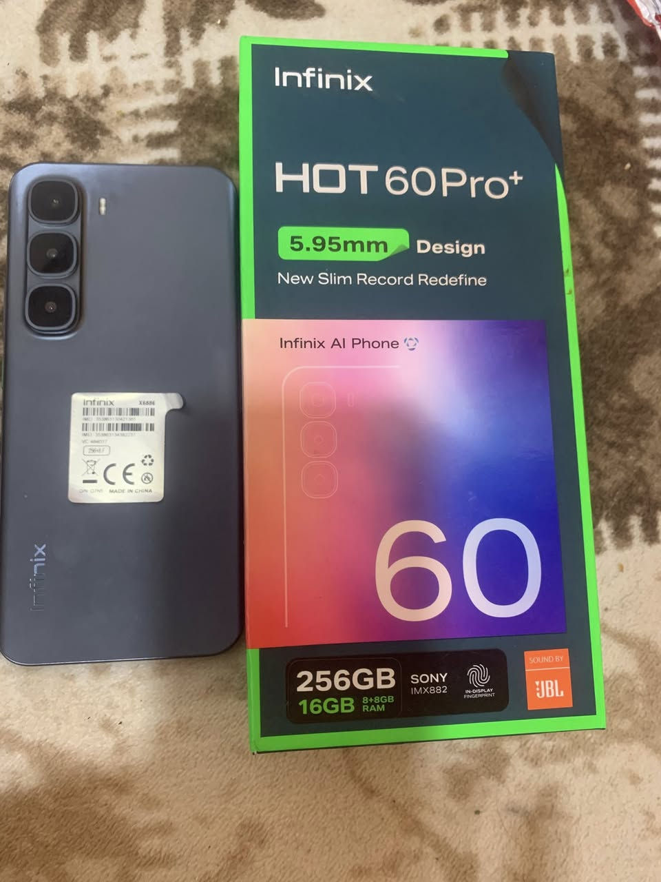 HOT 60pro plas
ذاكره 256 رام 16 السعر ١٨٥ كامل الملحقات 

‭٠٧٨٩ ١٢٨ ٢٩٠٣‬
