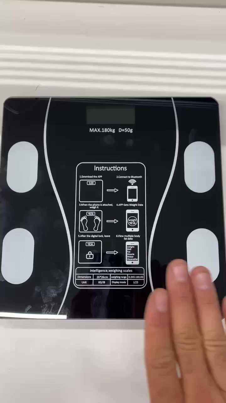 ️✨ ميزان ذكي أنيق يقيس الوزن والدهون والسوائل بكل دقة!
يتصل بالتطبيق لتتبع جسمك مع مرور الوقت 📲

يدعم أكثر من مستخدم، شاشة رقمية مضيئة وزجاج آمن 🌟

أوزان من 0.2 لـ180 كغ، وحدة قياس قابلة للتغيير ⚡
تابع صحتك بسهولة ومرح! 💪🎉
يوجد خدمة توصيل لجميع المحافظات العراق


**إذا كنت صاحب هذا الإعلان وتريد حذفه لأي سبب، رجاءا أرسل رسالة إلى الدعم الفني**