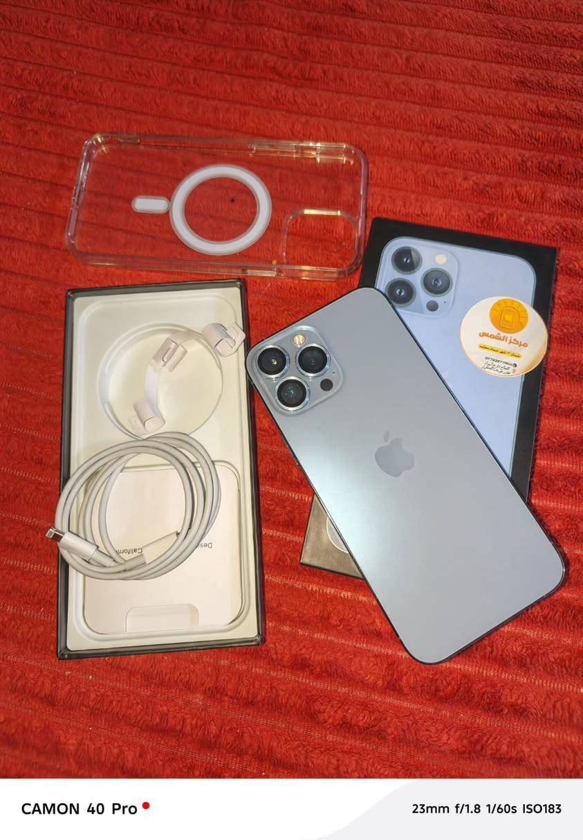 سلام عليكم ايفون 13برو ماكس ذاكره 256شرق اوسط بطاريه 96نظافه  اكفلك من الزلغ مال جناي بياع شراي لاتعلق مثل ماواضح بلصوره فاحص حاسبه وين ماتريد تفحص افحص جهاز استعماله قليل اقسم بالله سعره 825هاذا رقمي ***********
