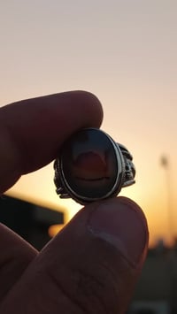 عقيق يماني • صياغة يدويه • قياس ٢١