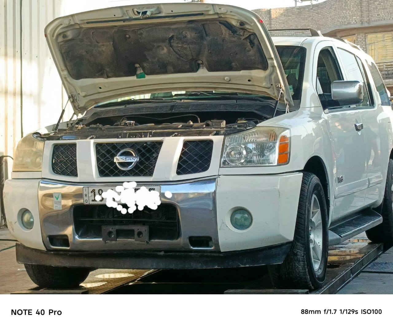 السلام عليكم ارمادا للبيع مديل ٢٠٠٧ رقم بابل دولي مكانه بغداد 
السيارة بأسمنة تحويل ثاني يوم ترايك وين متريد ابيعلك المكينة بيه صوت بيه منضومة غازالسعر ٦٥ وبيه مجال للاستفسار الاتصال ***********
