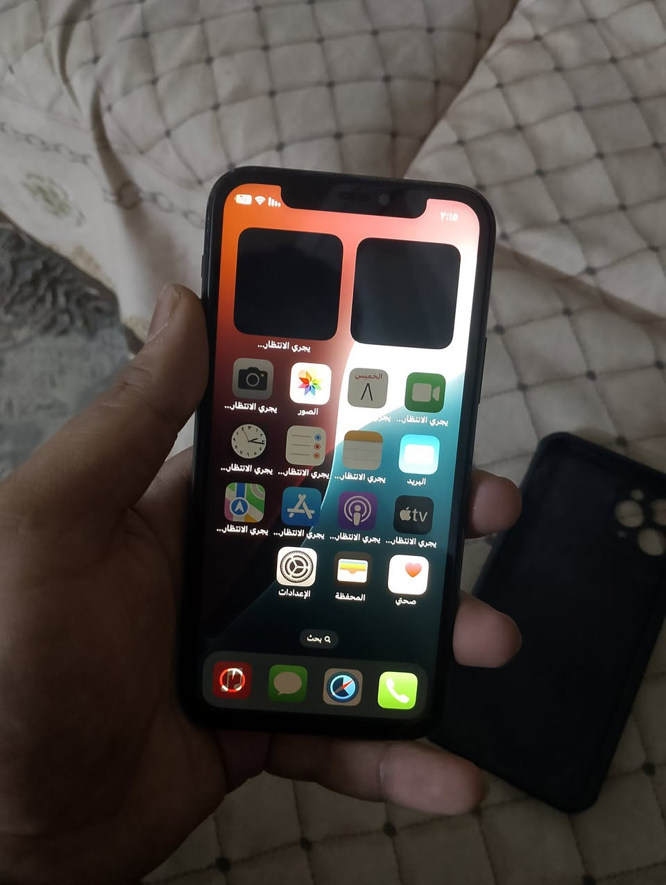 سلام عليكم ايفون 11برو  ذاكره 64 مبدل بطاريه وضهر مفطور سعر200بي مجال أو مراوس ***********

