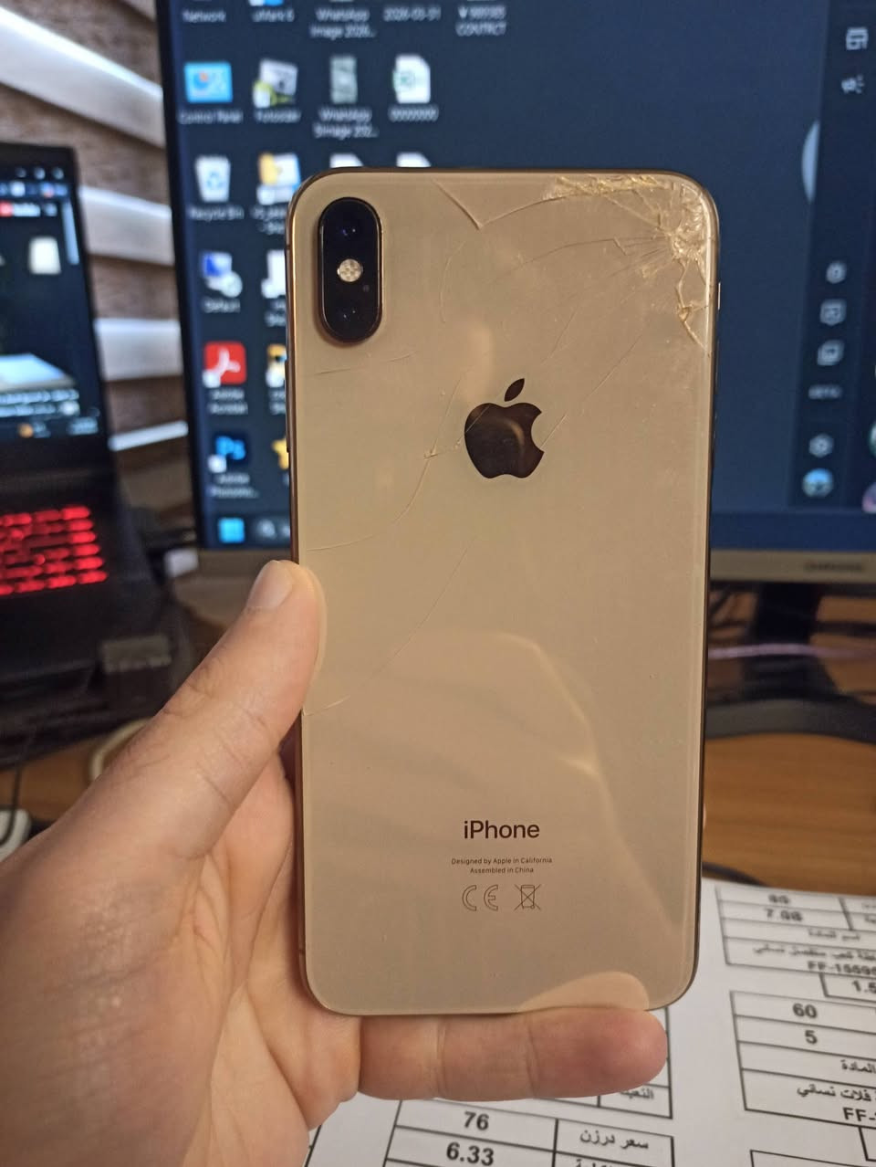 ايفون إكس اس ماكس ذاكرة 64 الجهاز بلادي غير مفتوح ولا مصلح فقط الظهر مفطور مكفول من اي عطل السعر 180الف
***********
