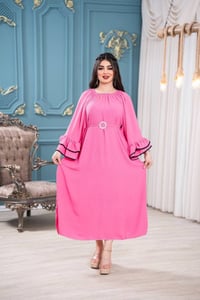 فستان نسائي • لينن • فري سايز ١٠٠ كيلو