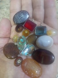 ١٠ قطع • عقيق مكتوب • توباز