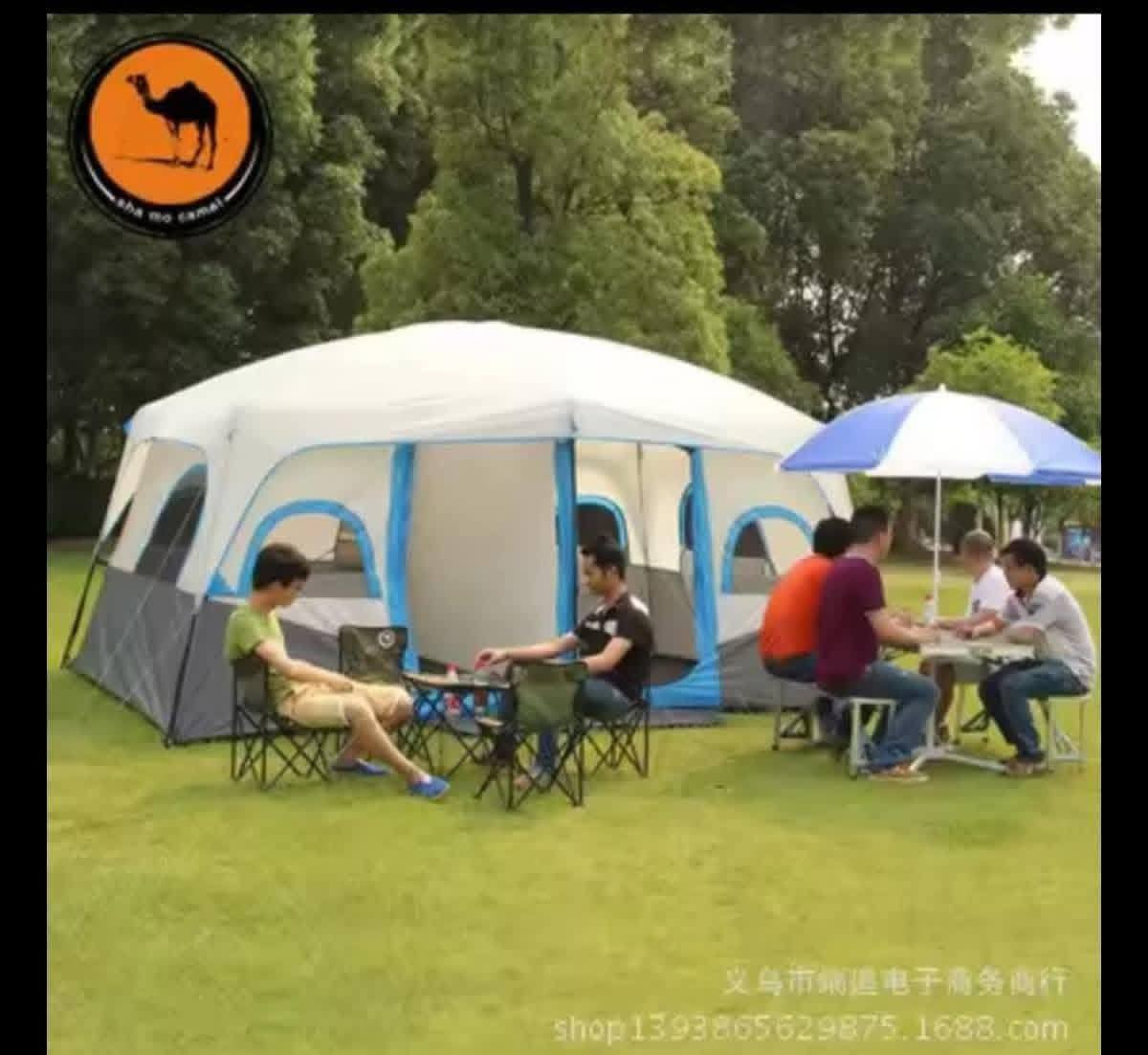 اكبر خيمه عائليه قماش مطري اصلي تكفي 10 نفرات قياس الطول ٤متر و20سانتيم والعرض ٣ متر و٥سانتيم و ارتفاع ٢ متر  سعر 160 الف تحتوي على شبابيك ومضله وباب وناموسيه وكاع متصل مع الخيمه لتواصل عبر وتساب او مسنجر  ***********....
