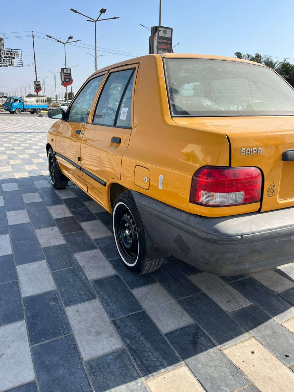 السلام وعليكم سايبا 2018
 مكفولي السياره كير ومحرك وحداديه 
مكفول من ضربه وصبغ معده الهلات معمره 
 كله كفاله مدوشمه عام  مصفره هيه وغرامات 
 تبريد شغال تدفئه شغاله السياره مانقصهه شي 
 تخم تاير جديدخط بيض جديد 
 مكان بغداد  رقم الهاتف  ***********
