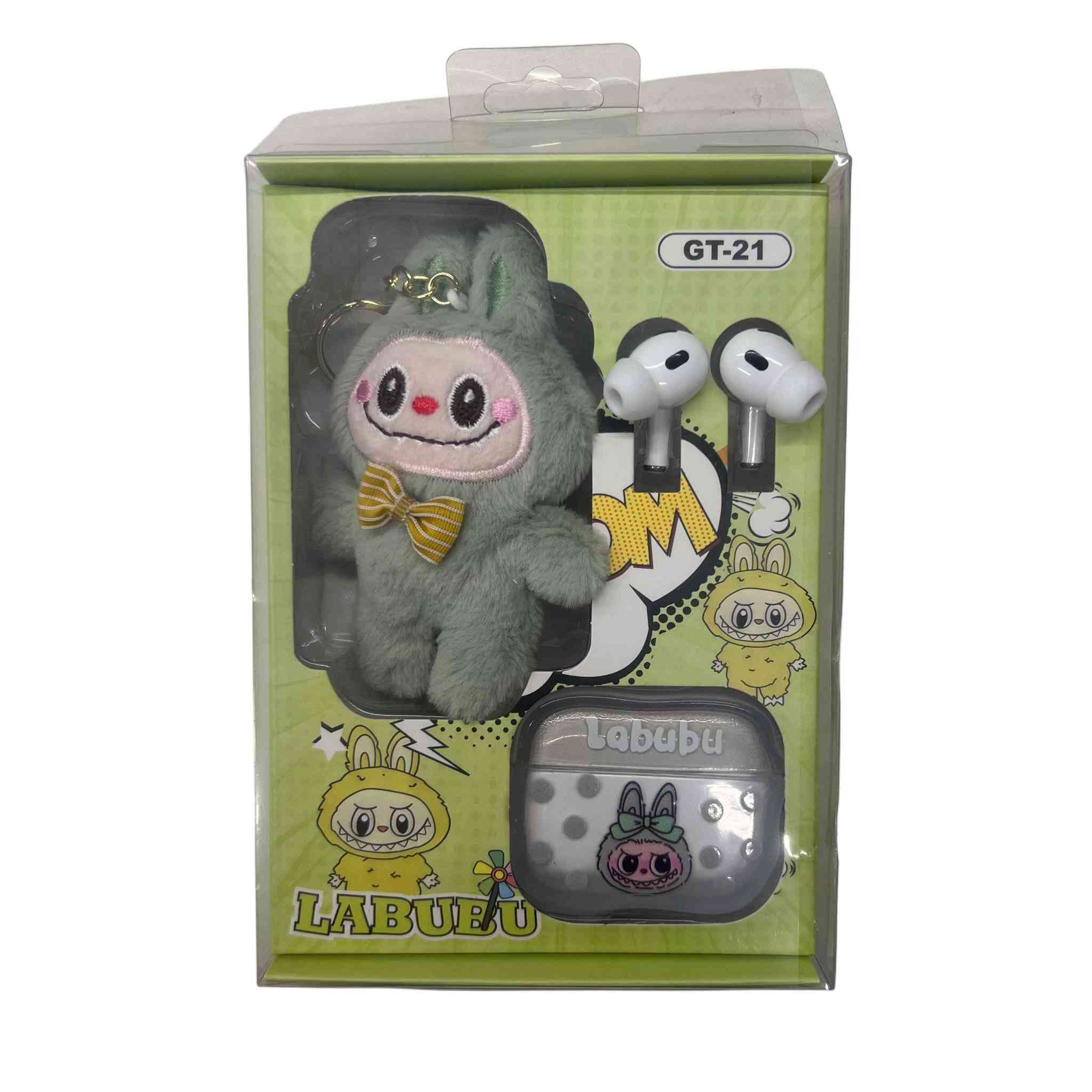 سماعات Labubu اللاسلكية موديل GT-21 مع دمية ميدالية لطيفة

• مجموعة لطيفة تجمع بين سماعات أذن لاسلكية مع ميدالية دمية Plush بتصميم Labubu، مناسبة للاستخدام اليومي أو كإضافة مميزة للمفاتيح والحقائب.

• سماعات أذن مع علبة شحن بتصميم Labubu، تُشغَّل تلقائيًا عند فتح غطاء علبة الشحن.

• دمية Plush مرفقة بميدالية معدنية يمكن استخدامها مع المفاتيح أو الحقائب أو الهاتف.

• تصميم كرتوني لطيف مستوحى من شخصية Labubu.

• مناسبة للجنسين (Unisex).

• استخدام بسيط للسماعات: يتم إيقافها بوضعها داخل علبة الشحن وإغلاق الغطاء.

• اسم المنتج: Plush and Cute Canvas Pendant
• العلامة/التصميم: Labubu
• الموديل: GT-21
• النوع: سماعات أذن مع ميدالية Plush
• الفئة: Unisex
• أنماط المنتج: Multiple Styles (متعددة الأنماط)
• التغليف: OPP Bag Packaging

محتويات العلبة:
• سماعتان أذن
• علبة شحن للسماعات
• دمية Plush بميدالية تعليق القائم, الأنبار


**إذا كنت صاحب هذا الإعلان وتريد حذفه لأي سبب، رجاءا أرسل رسالة إلى الدعم الفني**