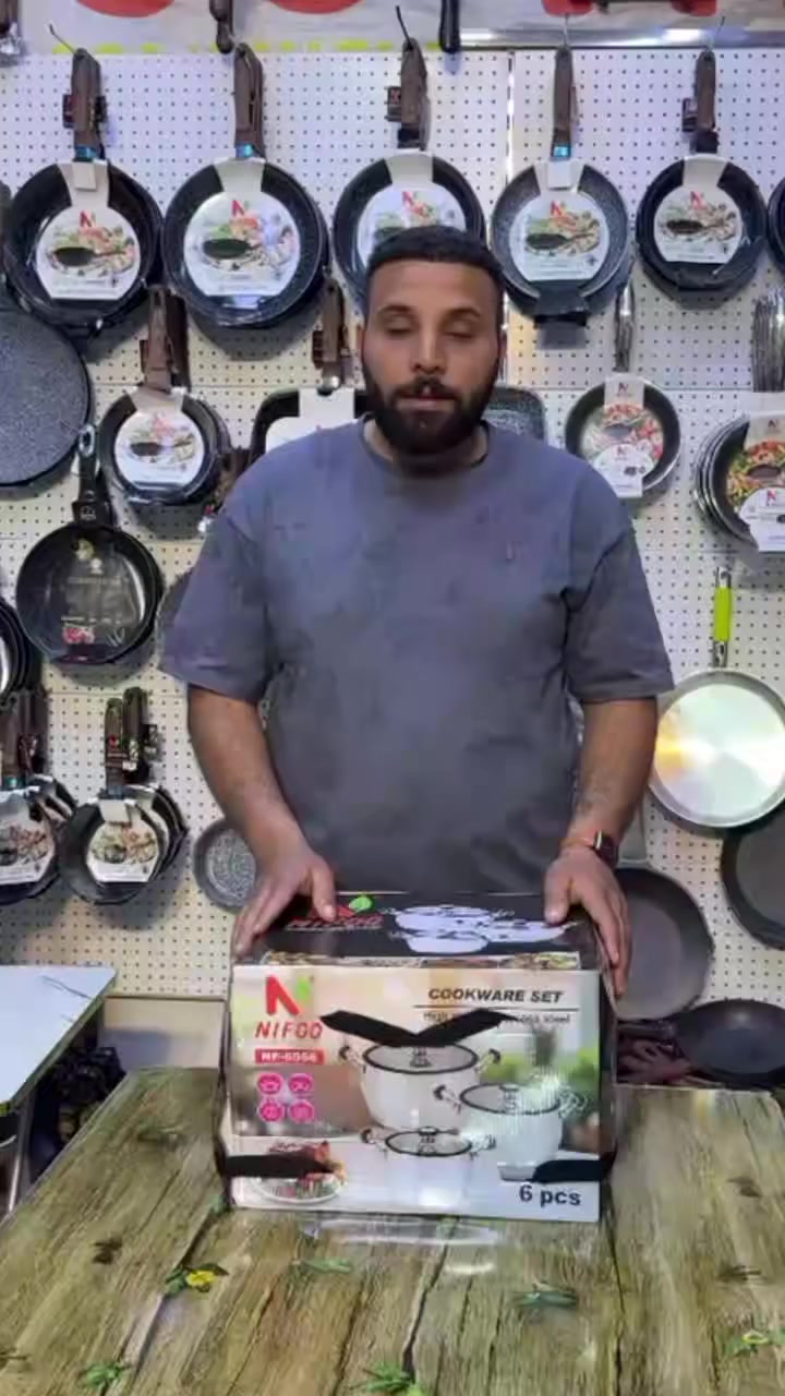 سيت كدر استيل ماركة نايفو الاصلي قبق زجاج
نوع الاستيل 18/10 سبع طبقات 
موزع متعمد من شركة نايفو في المدحتية 
العنوان بابل ، المدحتية ،شارع الامام ،شارع زيدوايهم 
مقابيل عيادة دكتور ثائر القديمه ثالث محل على جهه اليسار


**إذا كنت صاحب هذا الإعلان وتريد حذفه لأي سبب، رجاءا أرسل رسالة إلى الدعم الفني**