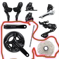 كباتن متوفر نص سيت 😂     الجيل السادس Shimano 105  R7100 Speed 12  اذر...