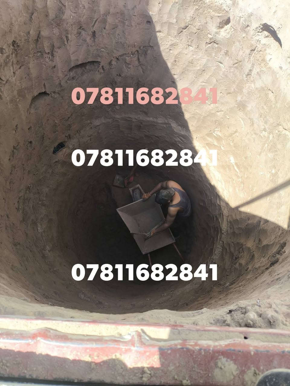 ***********بعد السلام، كحل عينك بلاصلي! /يوجد حفر خزانات يبدأ من مقاس قطر ( متر ونص لحد مقاس ثلاث متر (هاذه بين قوسين عرض الخزان) ونزول الحفر يبدأ من( متر لحد 10متر ) وما نحچي عل جودة( لسنا الوحيدين لكننا الافضل ) احمد حويجة لديكم لا خوف عليكم وتحياتي للجميع🫡 للاتصال (***********)
