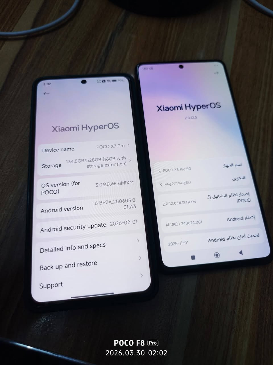 POCO X7 PRO 5G
٥١٢ / ١٢+١٢
120 فريم بوبجي جهاز كلش قوي مايحتاج مواصفات 
نظافة ٩٩ بالمية اخو الجديد شرط لامفتوح ولا مصلج ولا مبدل بيه اي شي استخدام كلش قليل بطارية ٩٨
ملحقات ٤ كفرات وشاحنة بلادية

POCO X5 PRO 5G 
256/8
جهاز قوي وكلشي بيه ممتاز نظافة ٨٥ بالمية شرط لامفتوح ولا مصلح ولا مبدل بيه اي شي باقي تفاصيل عل  الخاص ملحقات شاحنة وكفر 

جهازين للبيع اثنينهم او يرهم مراوس ب الترا او ايفون ١٣ برو ماكس وفوك 
او دزلي شعندك ونتفاهم انشالله
مكان كركوك توصيل ماكو


**إذا كنت صاحب هذا الإعلان وتريد حذفه لأي سبب، رجاءا أرسل رسالة إلى الدعم الفني**
